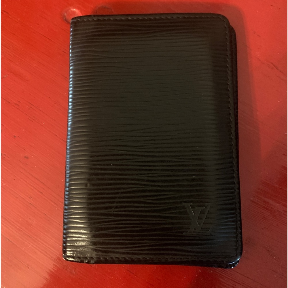 Louis Vuitton Mens Authentic Black Epi Card Holder Beautiful Condition 2004